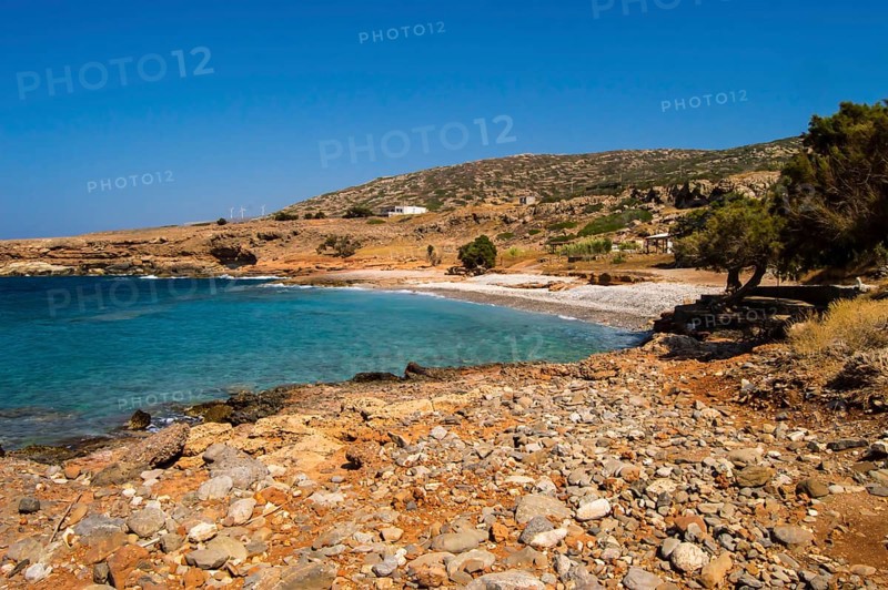 View of the beach of kato selles in the north east of the island of Crete.Grece