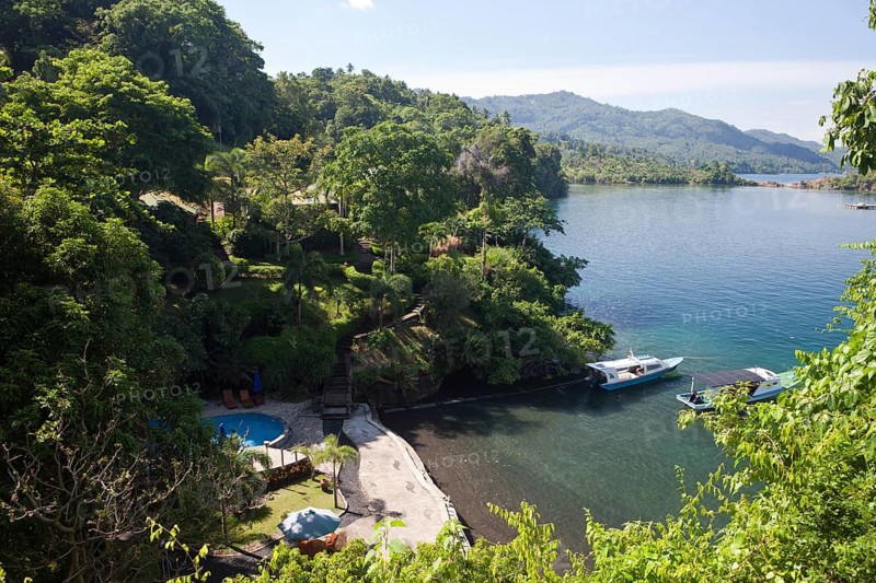 View from Lembeh Strait Resort, North Sulawesi, Indonesia, Asia