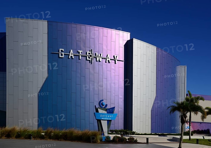Gateway Building in Kennedy Space Center, Florida, USA. Gateway Building im Kennedy Space Center, Florida, USA, North America