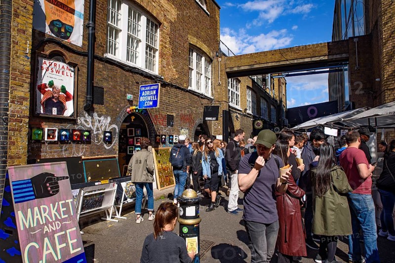 Brick Lane Sunday Market in London, United Kingdom, Europe