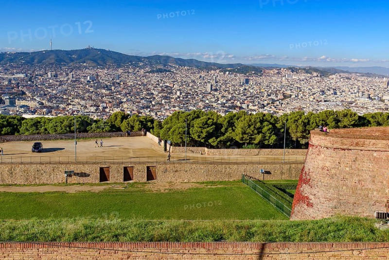 Montjuic Castle in Barcelona, Spain, Europe