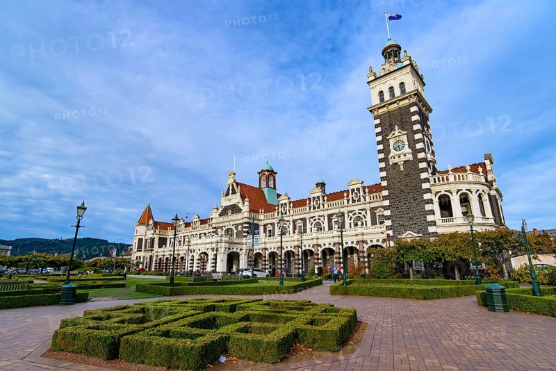 Dunedin railway station in Dunedin on New Zealand's South Island