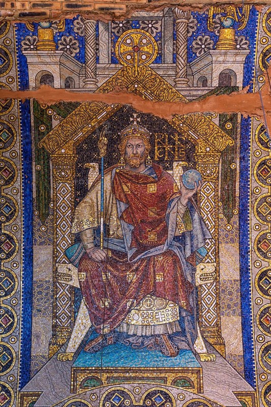 Mosaic art in the Kaiser Wilhelm Memorial Church in Berlin, Germany, Europe