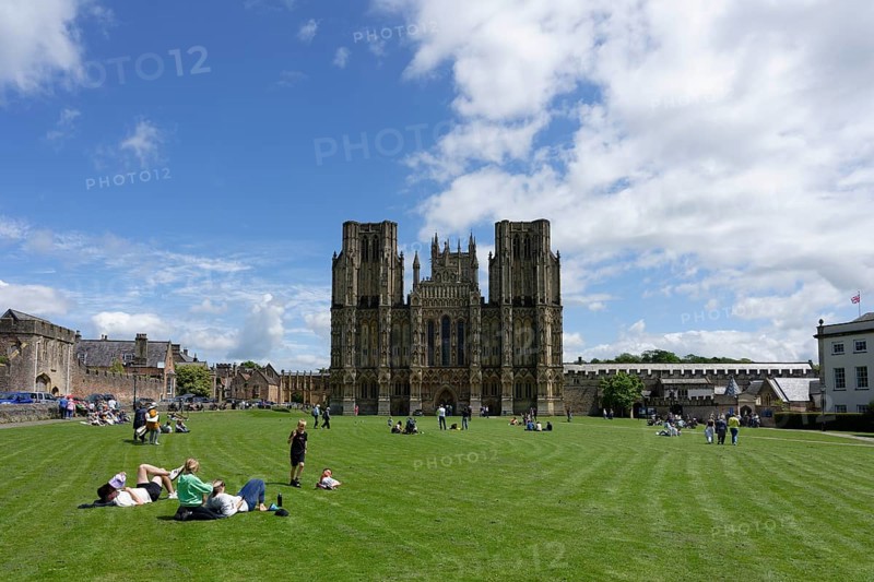 Cathedral Green, Wells Cathedral, Wells, England, Great Britain