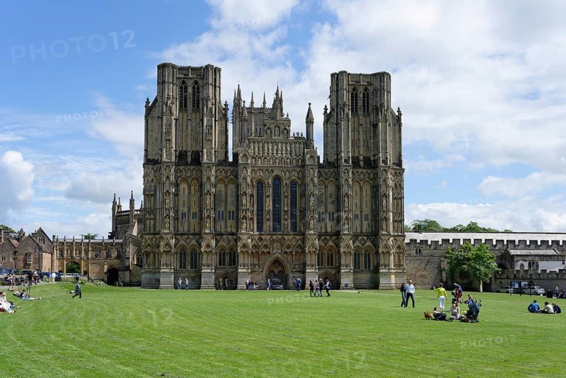Cathedral Green, Wells Cathedral, Wells, England, Great Britain