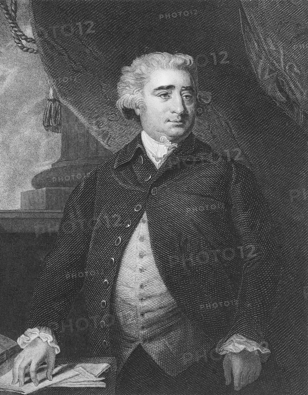 Charles James Fox (1749-1806) on engraving from the 1800s. Prominent British Whig statesman. Engraved by I. W. Cook and published in London by Charles Knight, Pall Mall East