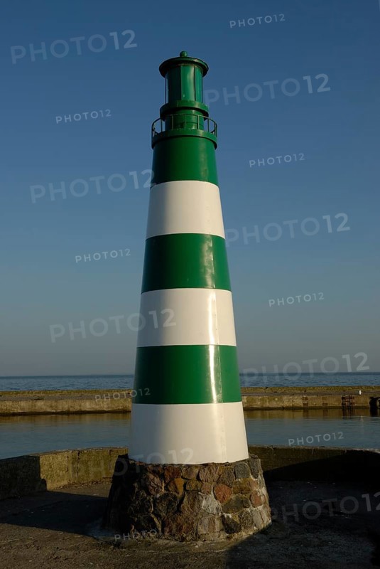 Pier lights at the harbour in Nida, Curonian Spit, Lithuania, Europe
