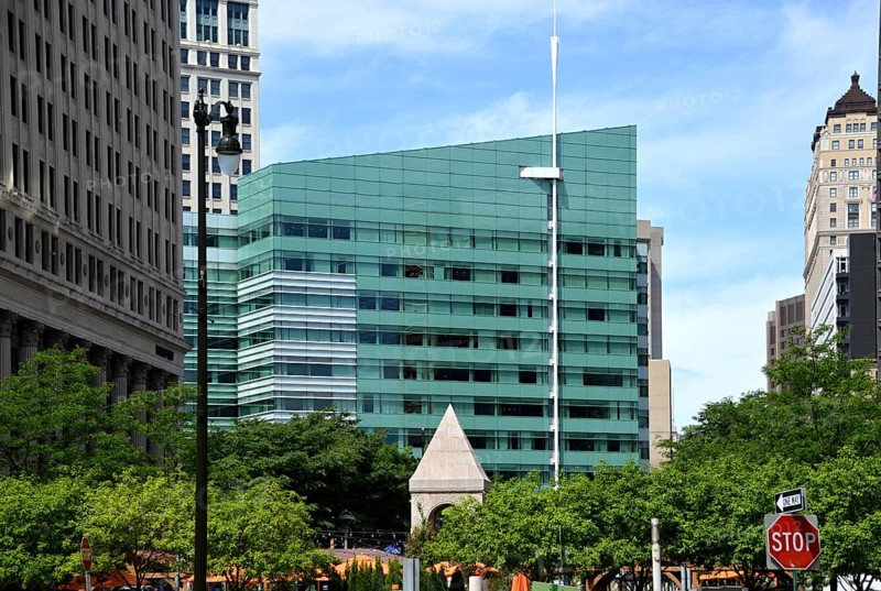 Street scene in downtown Detroit, Michigan, USA, North America