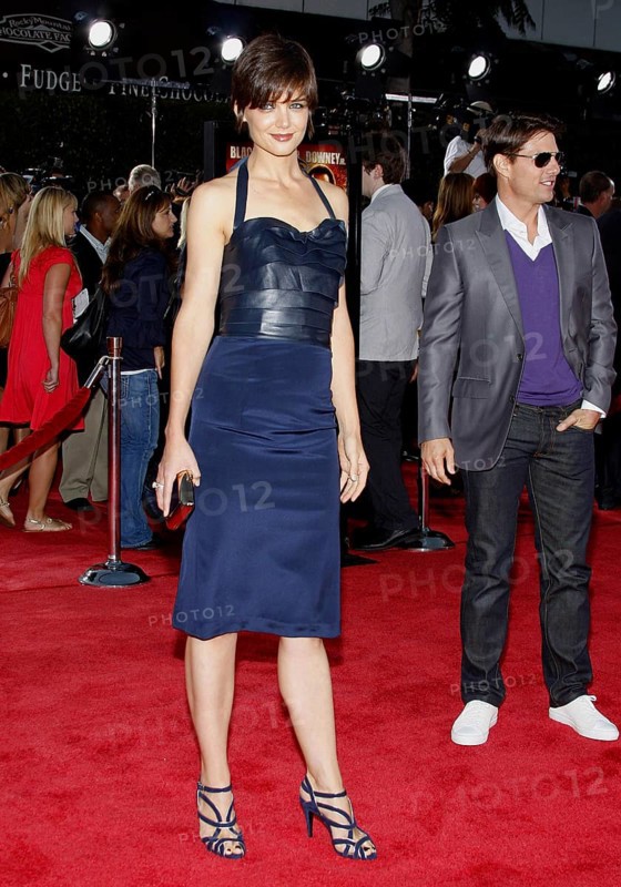 Tom Cruise and Katie Holmes at the Los Angeles premiere of 'Tropic Thunder' held at the Mann Village Theater in Westwood, USA on August 11, 2008