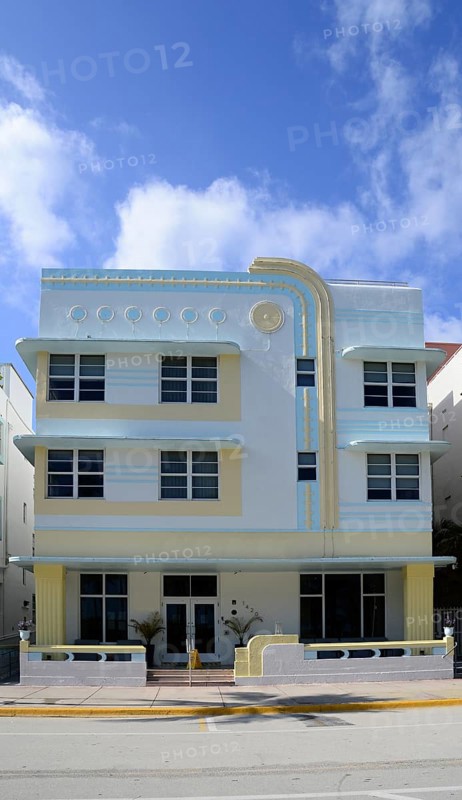 Historical Art Deco Building in Miami South Beach, Florida, USA, North America