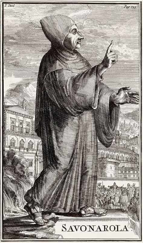 Girolamo Hieronymus Savonarola, 1452-1498, an Italian Dominican and preacher of repentance