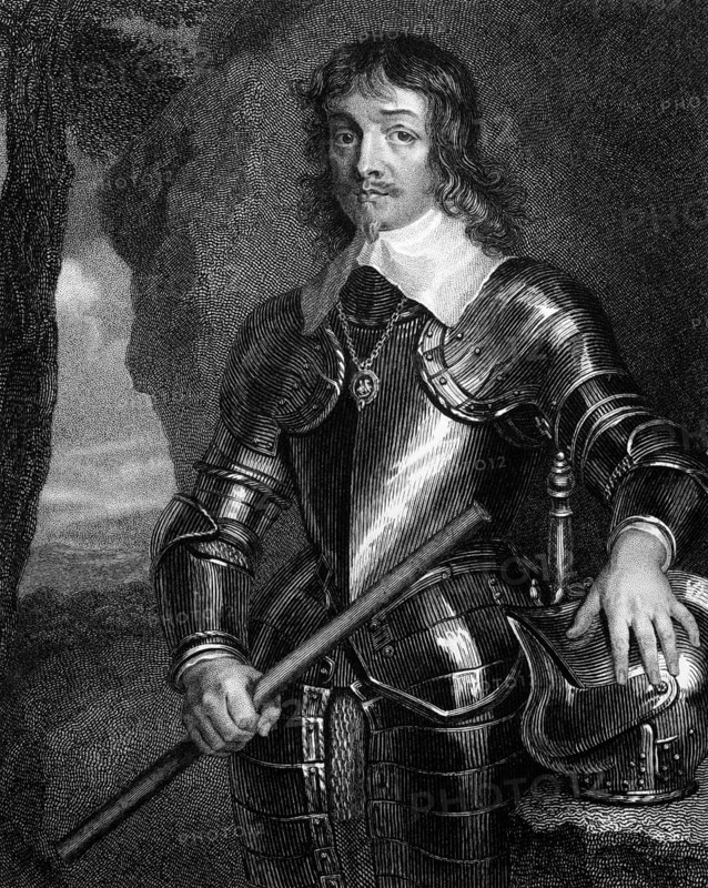 James Hamilton, 1st Duke of Hamilton (1606-1649) on engraving from 1829. Scottish nobleman and influential political and military leader during the Wars of the Three Kingdoms.Engraved by W.Finden and published in Portraits of Illustrious Personages of Great Britain, UK, 1829