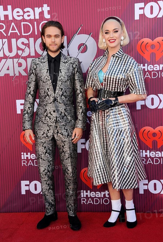 Katy Perry and Zedd at the 2019 iHeartRadio Music Awards held at the Microsoft Theater in Los Angeles, USA on March 14, 2019., Los Angeles, California, USA, North America