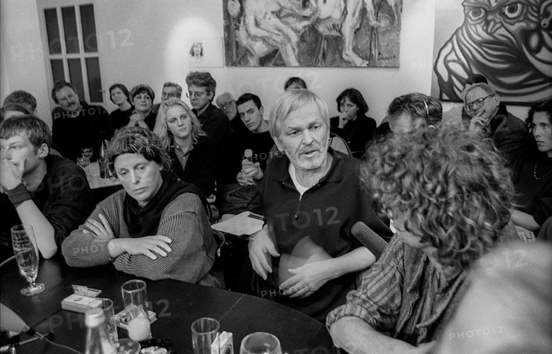 Germany, Berlin, 15.02.1991, round table discussion Experience with censorship, at Haus Drama in Clara-Zetkin-Straße, (from left to right) Brigitte Struzyk, Klaus Schlesinger, Europe