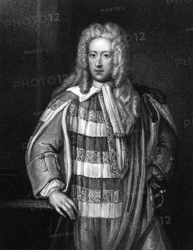 Henry St John, 1st Viscount Bolingbroke (1678-1751) on engraving from 1830. English politician, government official and political philosopher. Engraved by W.T.Fry and published in Portraits of Illustrious Personages of Great Britain, UK, 1830