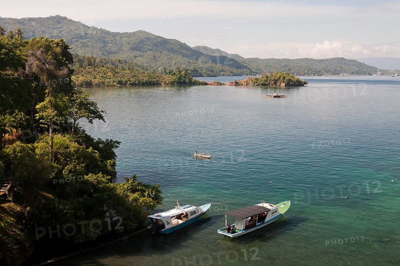 View from Lembeh Strait Resort, North Sulawesi, Indonesia, Asia
