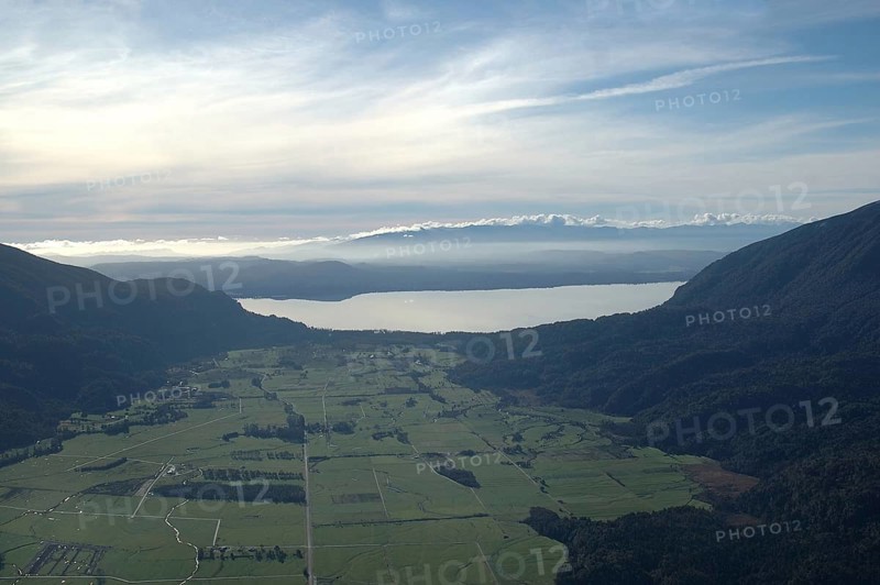 Looking west over Lake Brunner, West Coast, South Island, New Zealand, Oceania