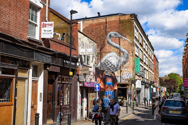 Brick Lane Sunday Market in London, United Kingdom, Europe