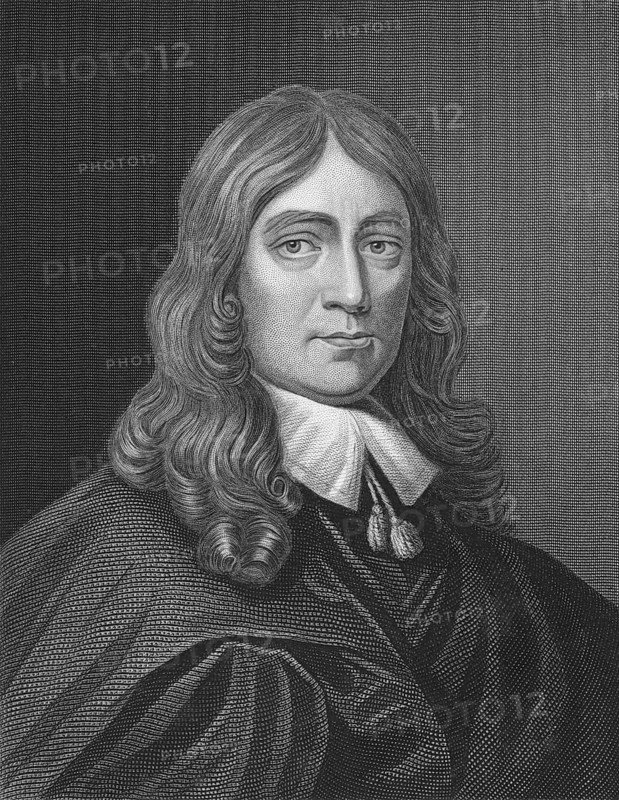John Milton (1608-1674) on engraving from the 1800s. English poet, author, polemicist and civil servant for the commonwealth of England. Best known for his epic poem Paradise Lost. Engraved by O. Cook and published by William Mackenzie