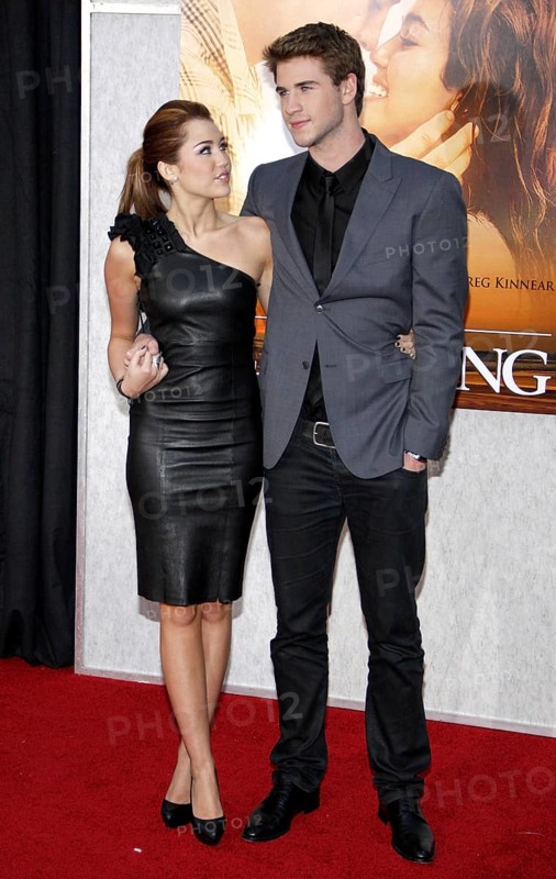 Miley Cyrus and Liam Hemsworth at the Los Angeles premiere of 'The Last Song' held at the ArcLight Cinemas in Hollywood, USA on March 25, 2010