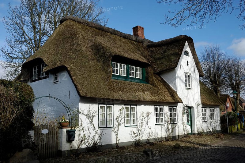 Frisian house in Nieblum, Föhr, Schleswig-Holstein, Germany, Europe