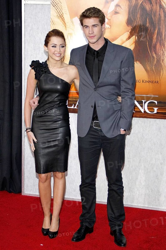 Miley Cyrus and Liam Hemsworth at the Los Angeles premiere of 'The Last Song' held at the ArcLight Cinemas in Hollywood, USA on March 25, 2010