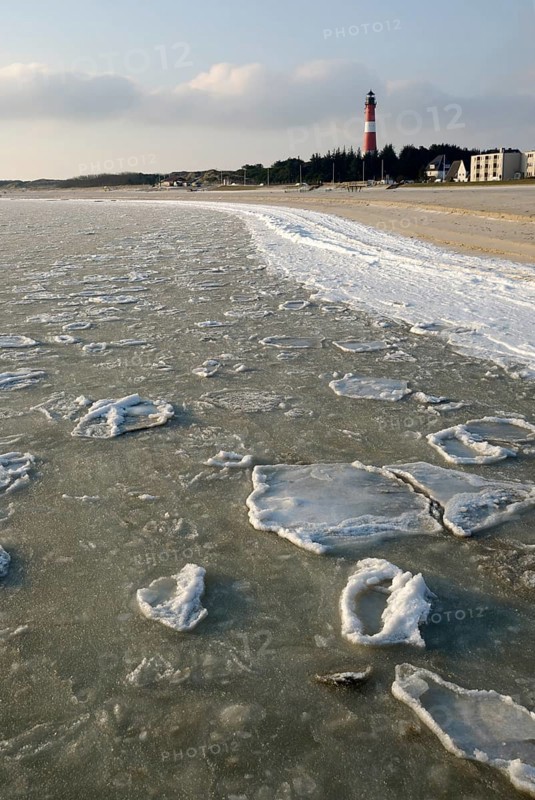 Ice floes off Hörnum, Sylt, Schleswig-Holstein, Germany, Europe