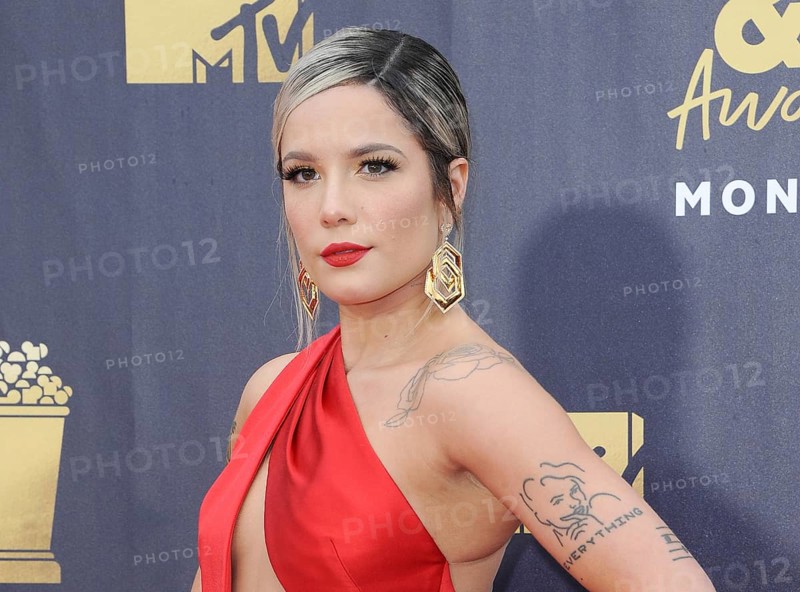 Halsey at the 2018 MTV Movie And TV Awards held at the Barker Hangar in Santa Monica, USA on June 16, 2018