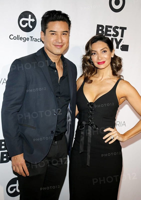 Mario Lopez and Courtney Laine Mazza at the Eva Longoria Foundation Dinner Gala held at the Four Seasons Hotel in Beverly Hills, USA on November 8, 2018