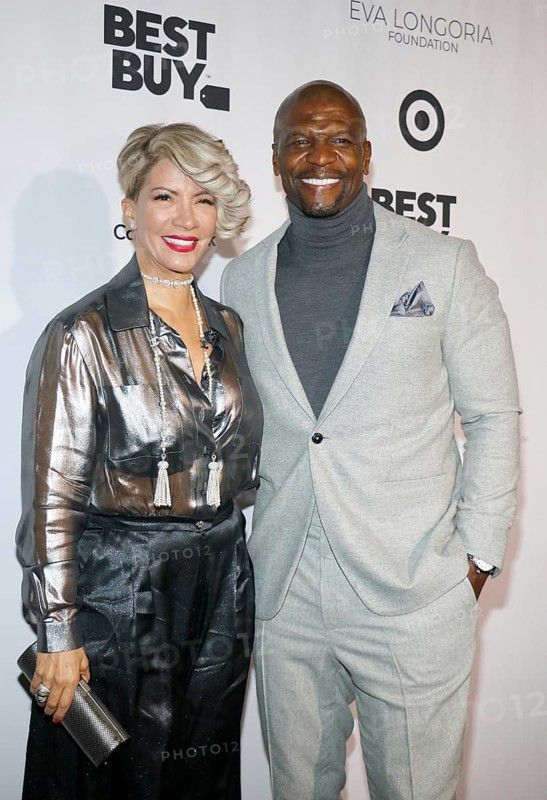 Terry Crews and Rebecca Crews at the Eva Longoria Foundation Dinner Gala held at the Four Seasons Hotel in Beverly Hills, USA on November 8, 2018