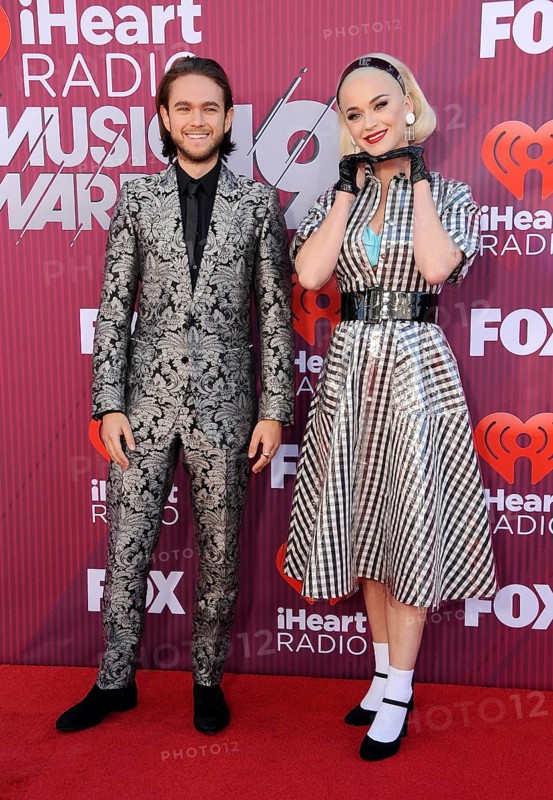 Katy Perry and Zedd at the 2019 iHeartRadio Music Awards held at the Microsoft Theater in Los Angeles, USA on March 14, 2019., Los Angeles, California, USA, North America
