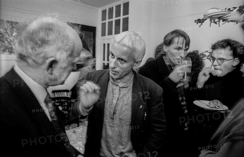Germany, Berlin, 15.02.1991, round table discussion Experience with censorship, at Haus Drama in Clara-Zetkin-Straße, Klaus Höpke / former deputy minister of culture of the GDR in conversation with ..., right: Hubertus Knabe, Europe