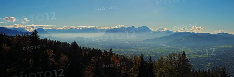 Panoramic view from the Pfänder into the Rhine Valley