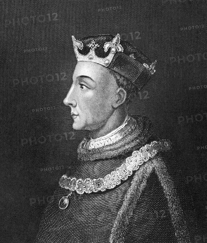 Henry V of England (1386-1422) on engraving from 1830. King of England during 1413-1422. Published in London by Thomas Kelly