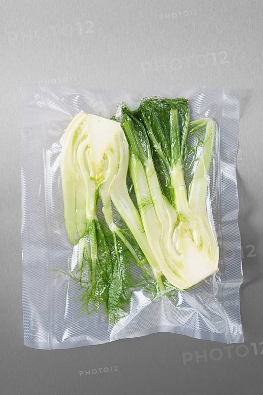 Vacuum sealed fresh fennel for sous vide cooking