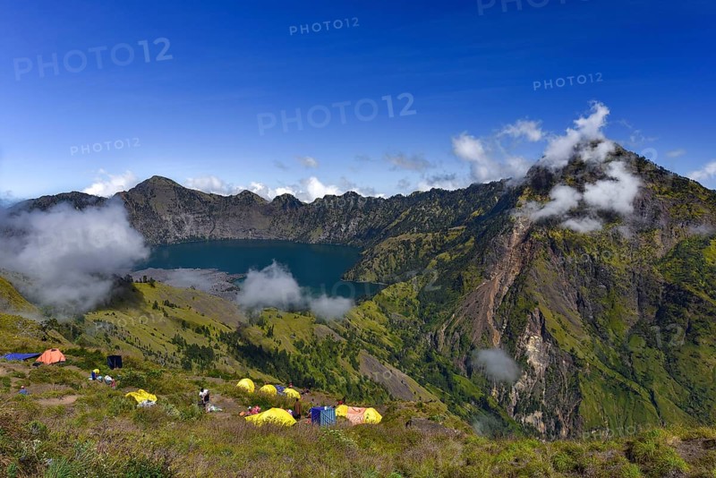 Rinjani volcano in Lombok Island, Indonesia, Asia