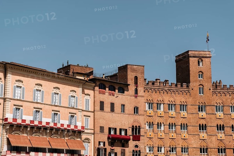 Siena was one of the most important cities in medieval Europe, and its historic centre is a UNESCO World Heritage Site. Piazza del Campo in the Palio day