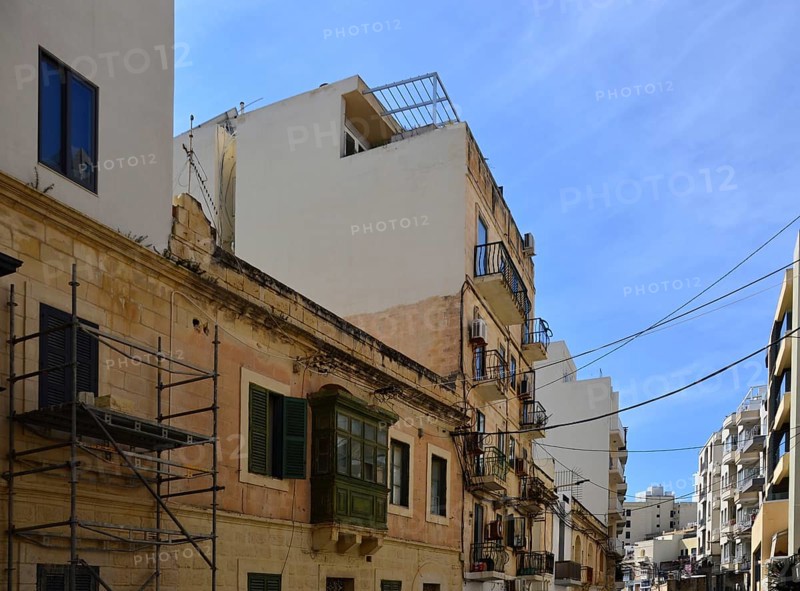 Street Scene in the Town Sliema on the Island Malta