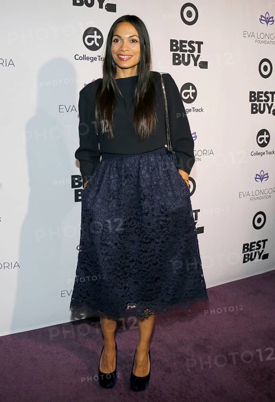 Rosario Dawson at the Eva Longoria Foundation Dinner Gala held at the Four Seasons Hotel in Beverly Hills, USA on November 8, 2018