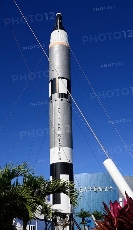 Rocket Garden in Kennedy Space Center, Florida, USA. Rocket Garden im Kennedy Space Center, Florida, USA, North America