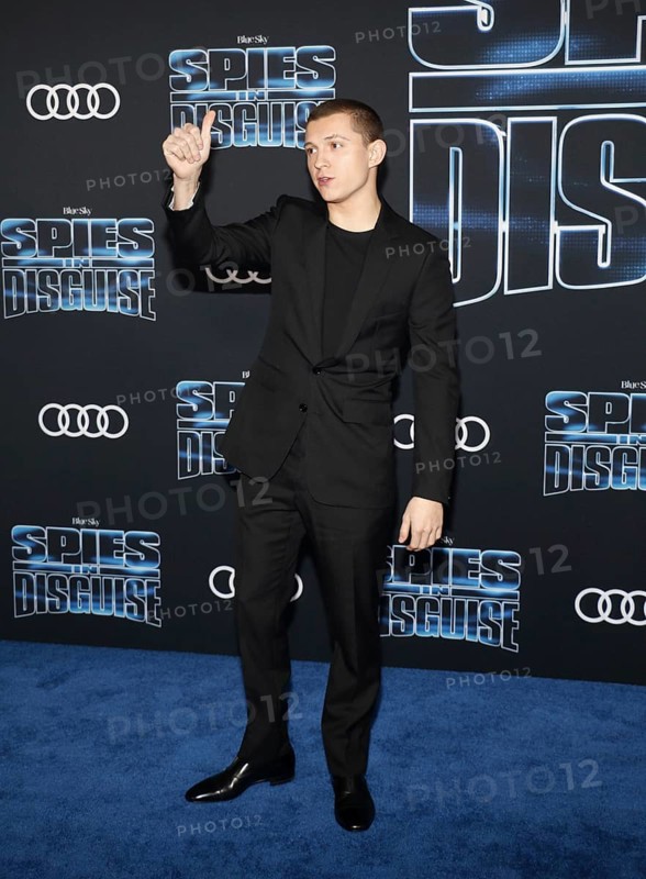 Tom Holland at the Los Angeles premiere of 'Spies In Disguise' held at the El Capitan Theatre in Hollywood, USA on December 4, 2019