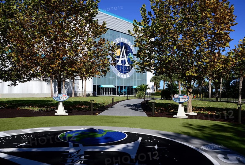 Moon Tree Garden in Kennedy Space Center, Florida, USA. Moon Tree Garden im Kennedy Space Center, Florida, USA, North America