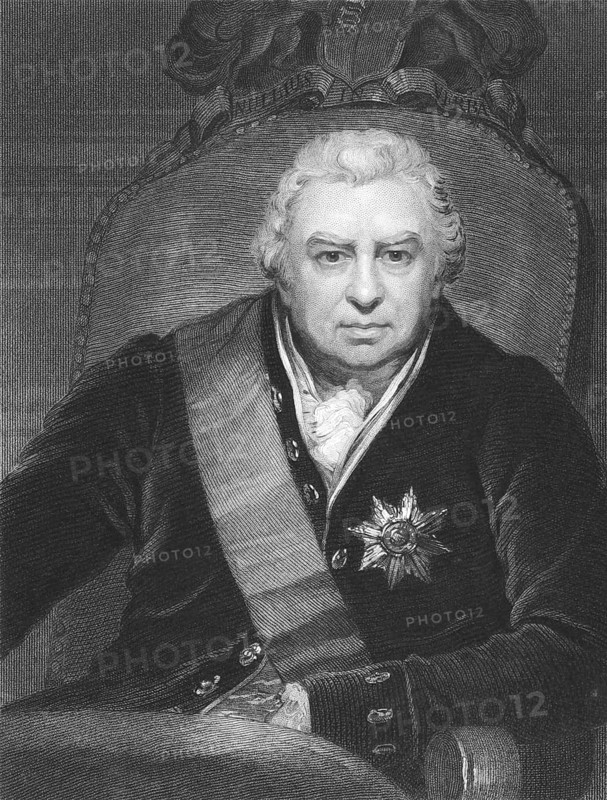 Joseph Banks (1743-1820) on engraving from the 1800s. Naturalist and patron of science. Engraved by C.E. Wagstaff and published in London by Charles Knight, Pall Mall East