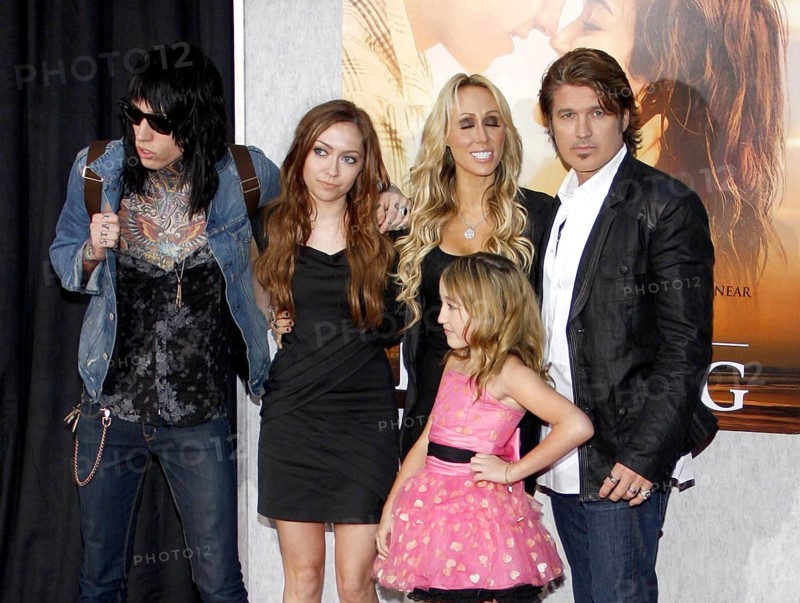 Billy Ray Cyrus, Tish Cyrus, Brandi Cyrus and Trace Cyrus at the Los Angeles premiere of 'The Last Song' held at the ArLight Cinemas in Hollywood, USA on March 25, 2010
