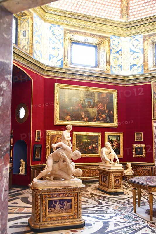 Florence, Italy. September 16, 2023. The famous paintings of the Uffizi Museum in Florence