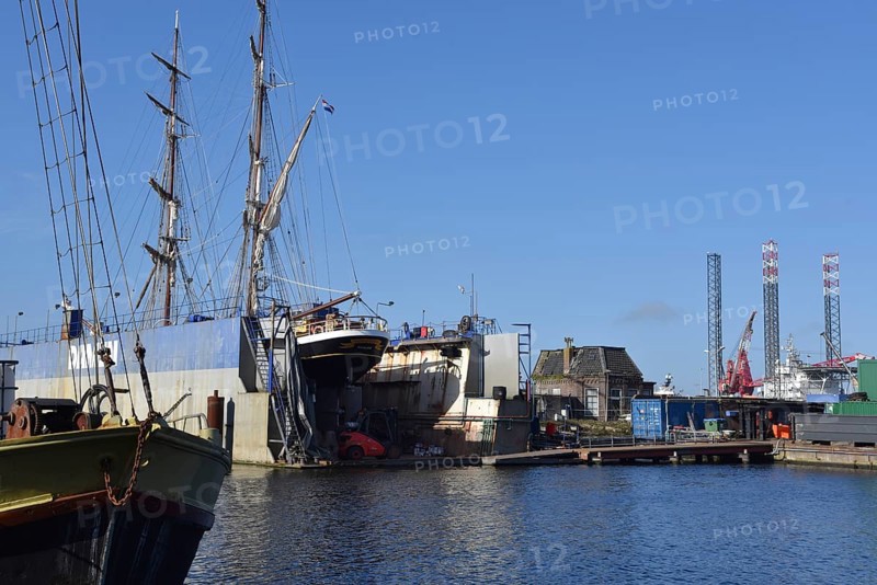 Den Helder, Netherlands. April 2023. Old schooners and tallships in Den Helder harbor