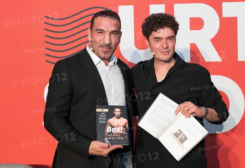 FRANKFURT AM MAIN, Germany, October 22 2022: Firat Arslan (*1970, Turco-German boxer) at the 74th Frankfurt Book Fair, Europe