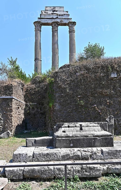 Three pillars of the temple of Castor and Pollux