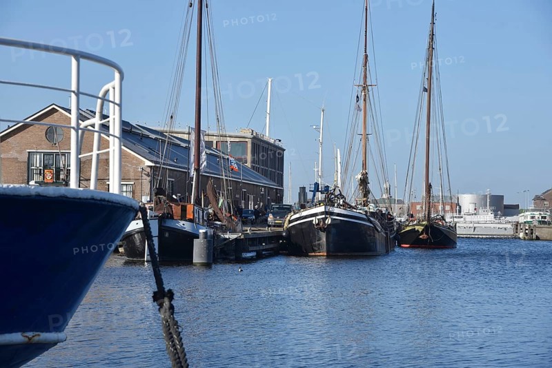 Den Helder, Netherlands. April 2023. Old schooners and tallships in Den Helder harbor