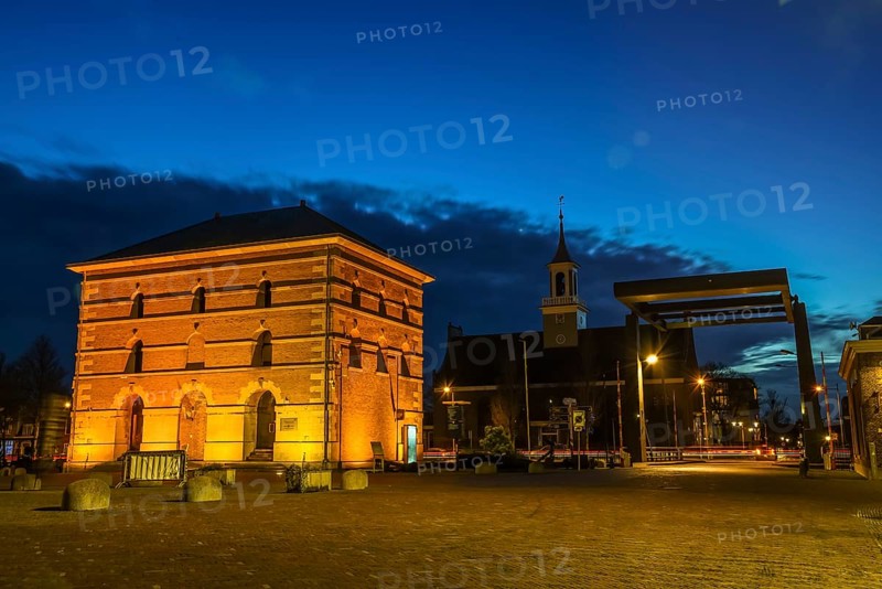 Den Helder, the netherlands. December 2012. The former Willemsoord shipyard in Den Helder by night.